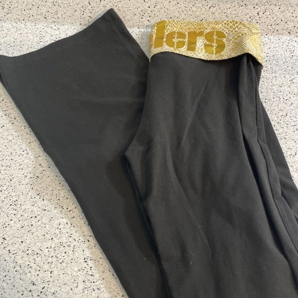 VS Victorias Secret PINK Yoga Pants NFL Pittsburgh Steelers Size Large L Foiled - Picture 3 of 4